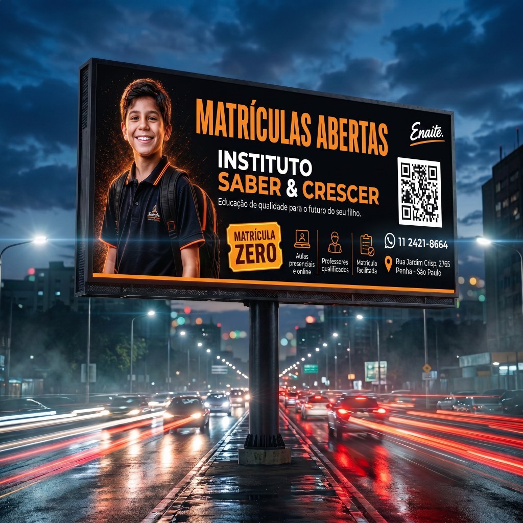 Painel LED outdoor em avenida com campanha da plataforma Methoduz