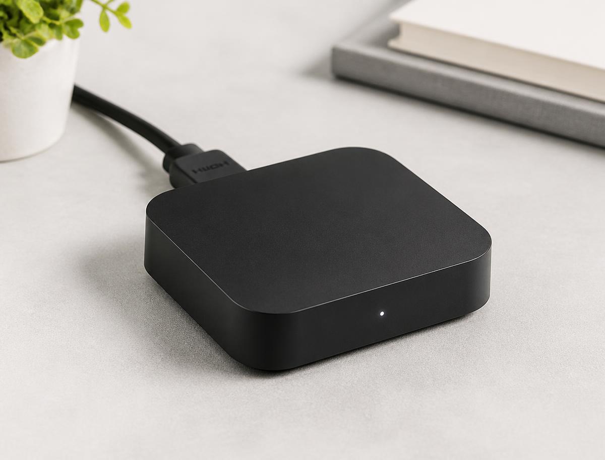 TV Box Methoduz conectada por cabo HDMI
